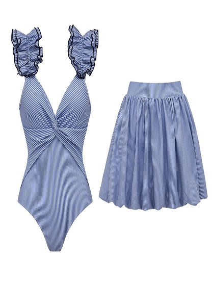 Seaside Ruffle One-Piece Swimsuit