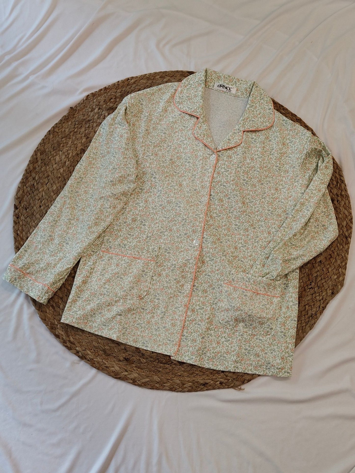 Green Plus Size Cotton Sleepwear Set
