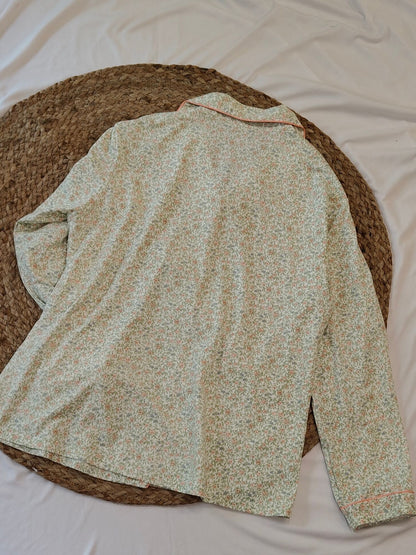Green Plus Size Cotton Sleepwear Set