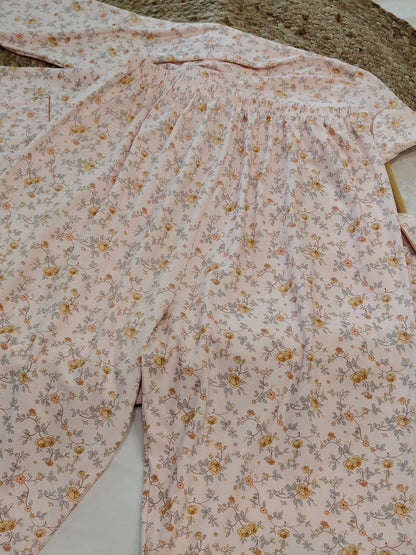 Pink Plus Size Floral Loungewear Set