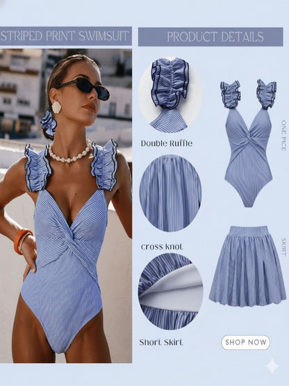 Seaside Ruffle One-Piece Swimsuit