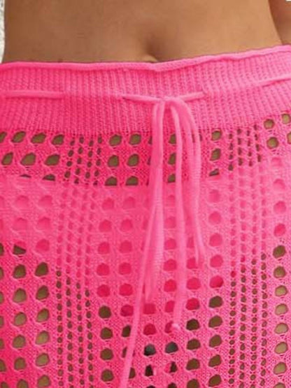 Pink Fringes Boho Skirt
