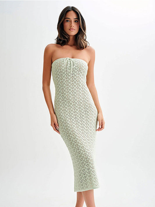 Cottage-Core Crochet Midi Dress