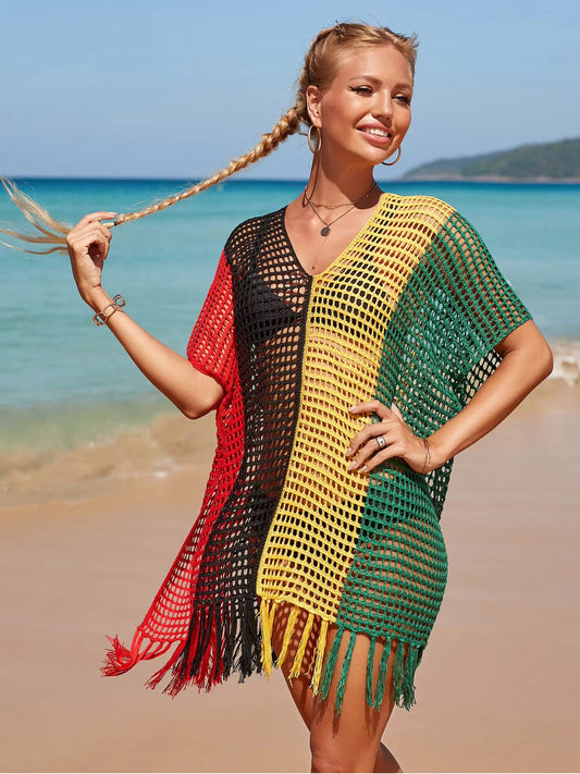 Multicolor Mesh Cover-Up