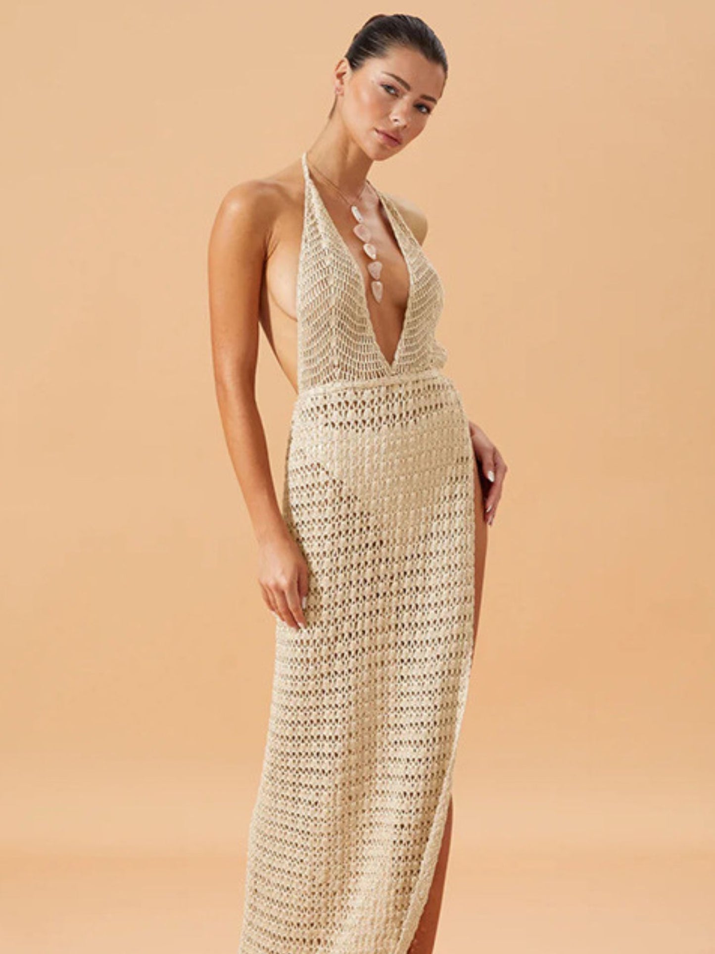 Sandsong Halter Crochet Maxi