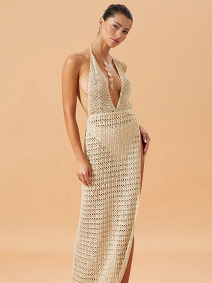Sandsong Halter Crochet Maxi