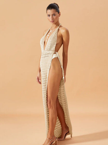 Sandsong Halter Crochet Maxi