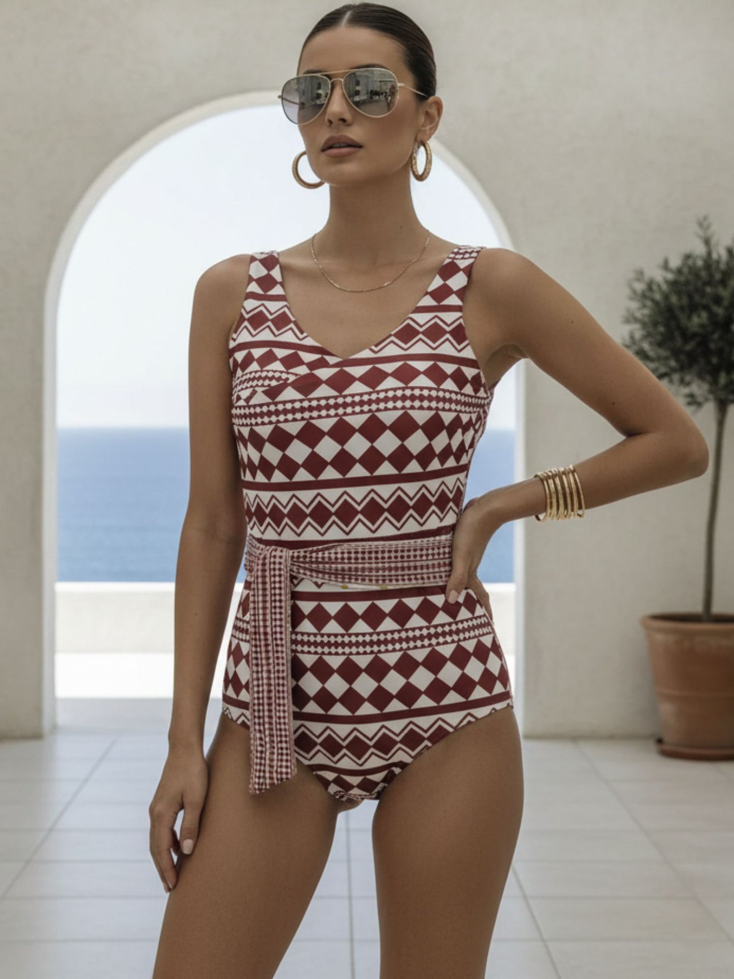Tribal Print Bikni Set.