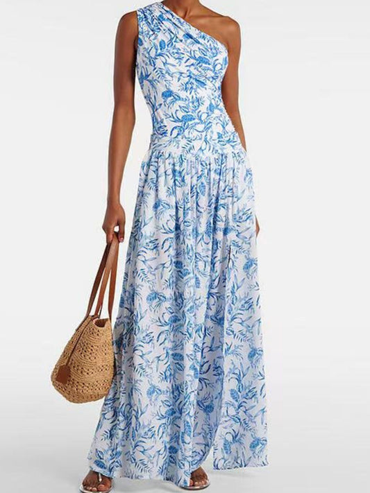 One-Shoulder Floral Monokini set