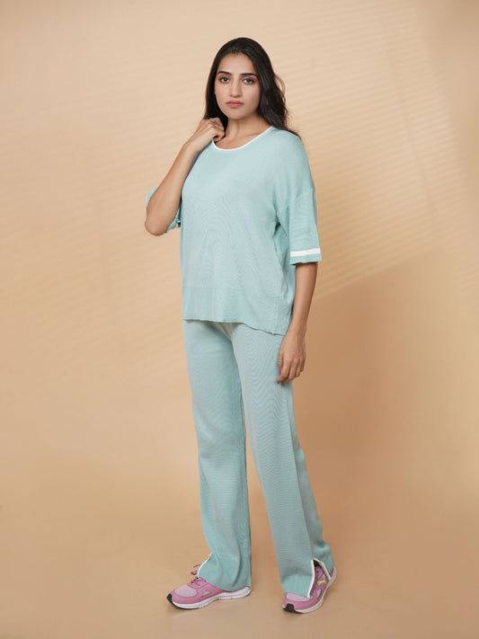 Green Solid Loungewear Set
