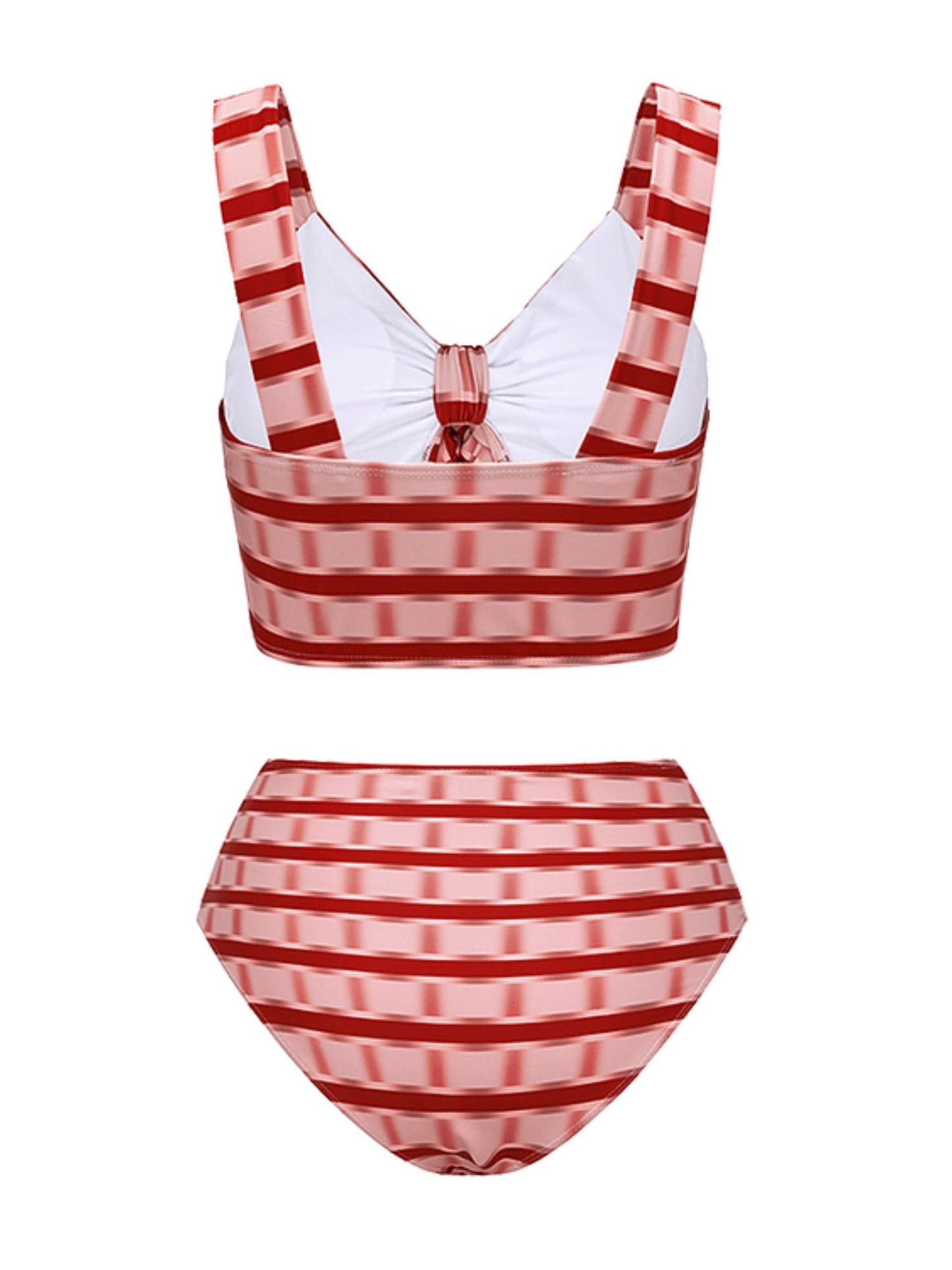 Rosé Waves Bikini Set With Sarong