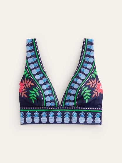 Boho Floral Blue Bikini Set