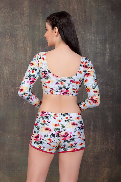 Teal Tropical Paradise Swimwear