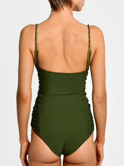 Olive Aura Monokini and Sarong