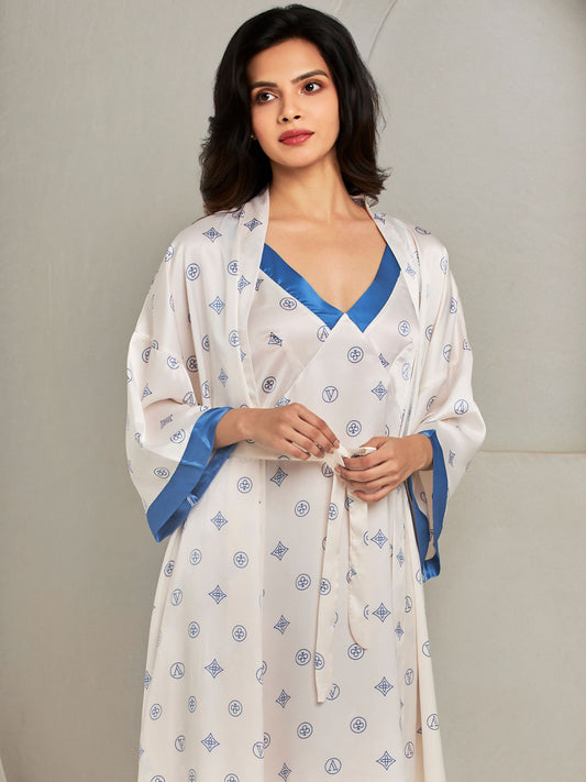 Robe Style Sleepwear Set For women