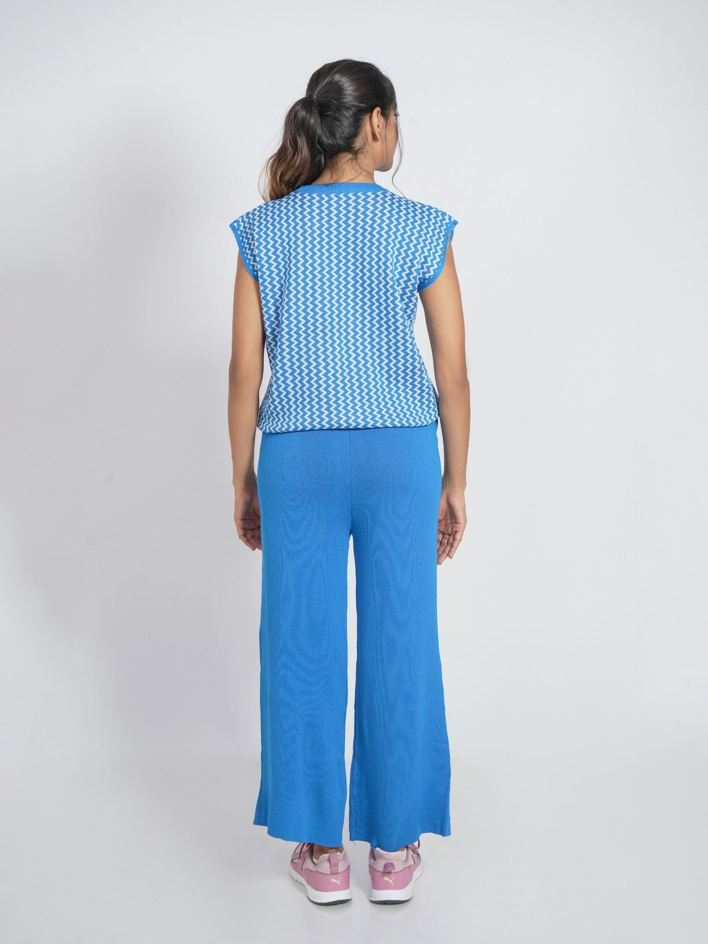 Royal Blue Striped Loungewear Set