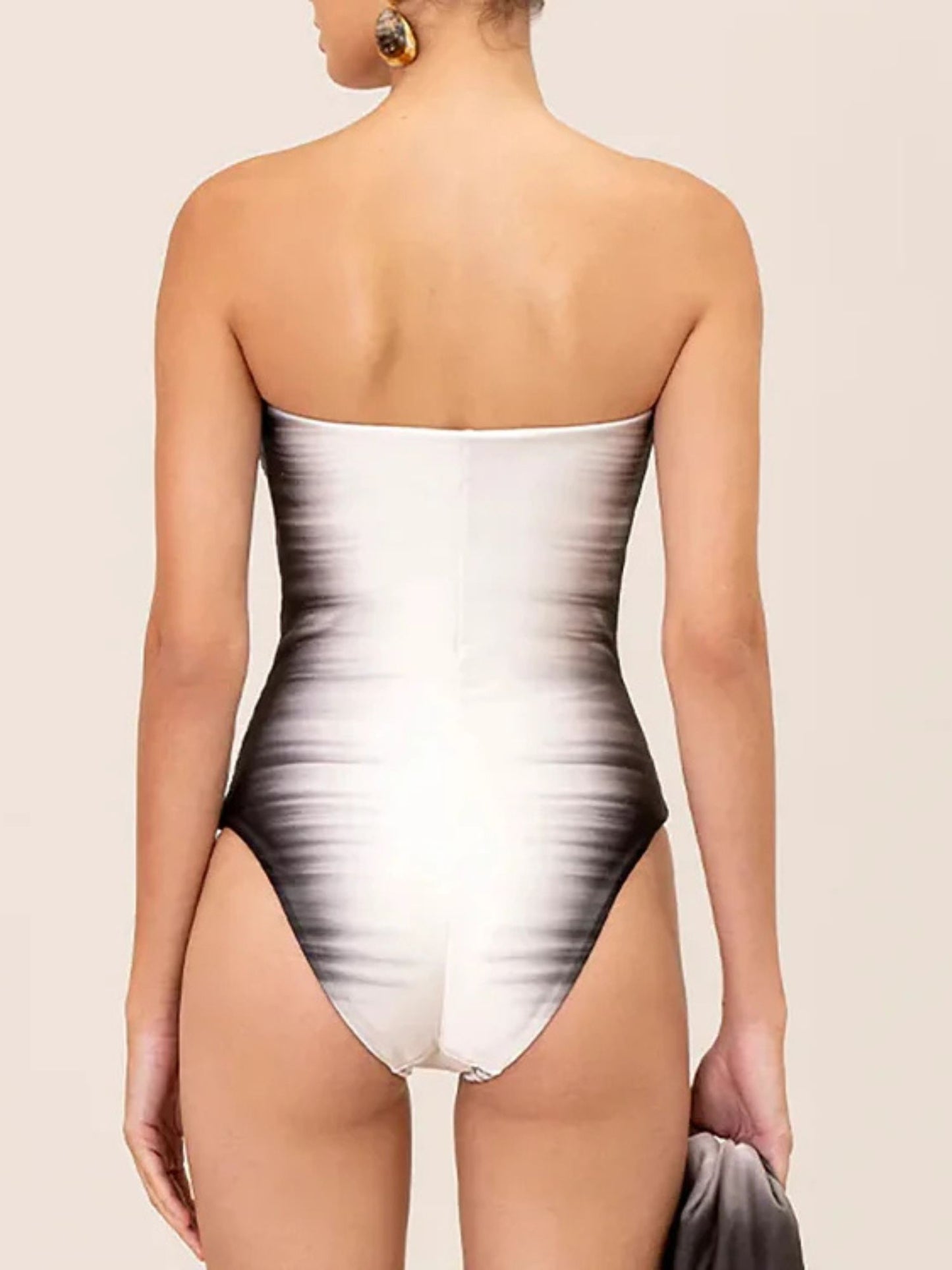 Midnight Fade Strapless Monokini And Sarong