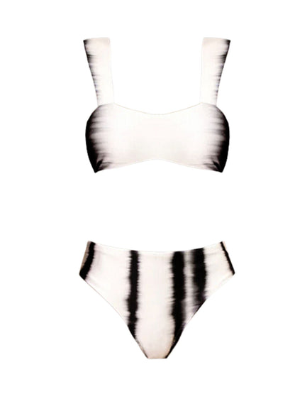 Monochrome Mirage Bikini Set And Sarong