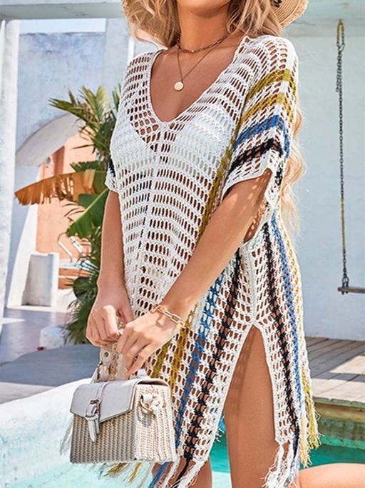 Handmade Crotchet White Sarong