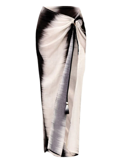 Monochrome Mirage Bikini Set And Sarong