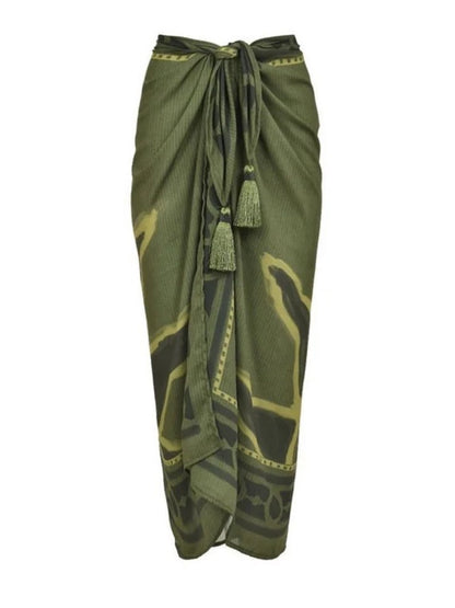 Olive Aura Monokini and Sarong