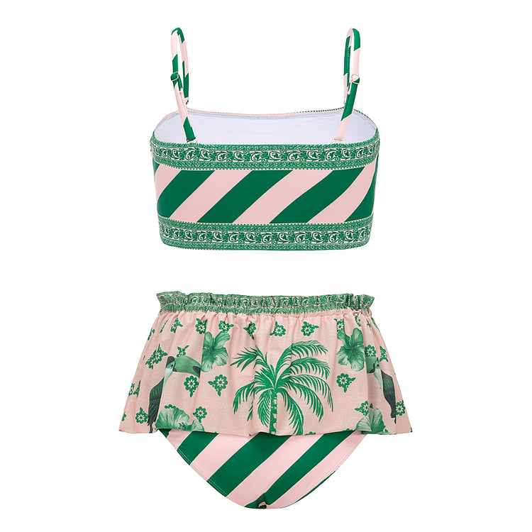 Tropical Blush Strapless Monokini With Tube Top