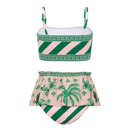 Tropical Blush Strapless Monokini With Tube Top