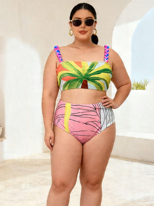 Tropical Halter Bikini Set