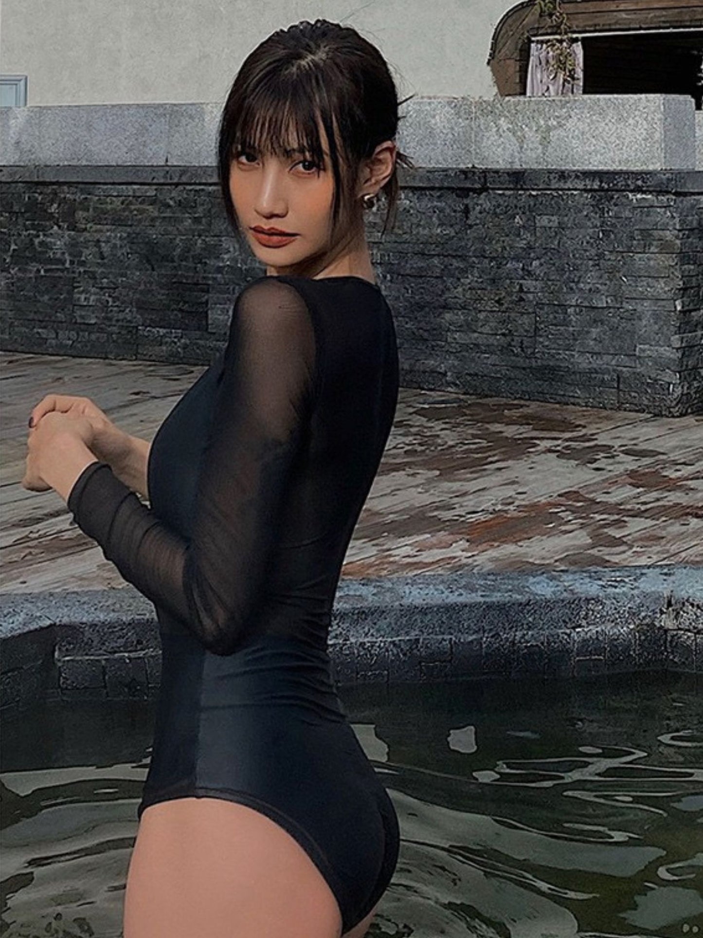 Midnight Mirage Mesh Swimsuit