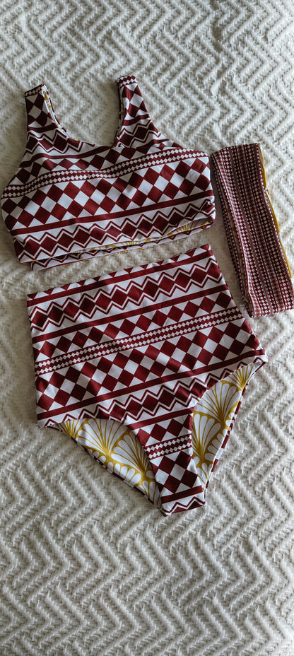 Tribal Print Bikni Set.