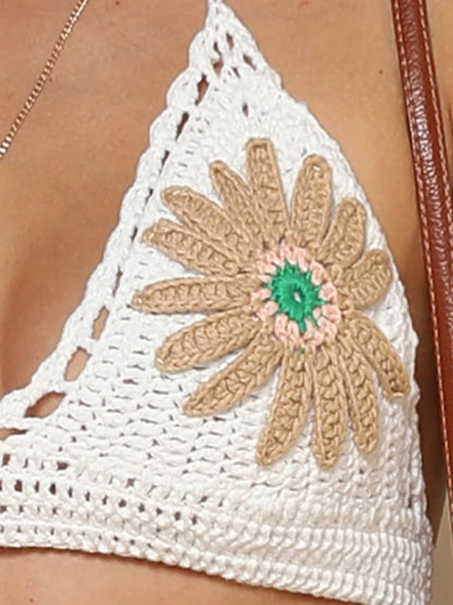 White Floral Bralette Top