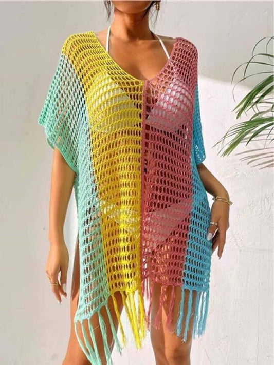 Handmade Crotchet Multi Sarong